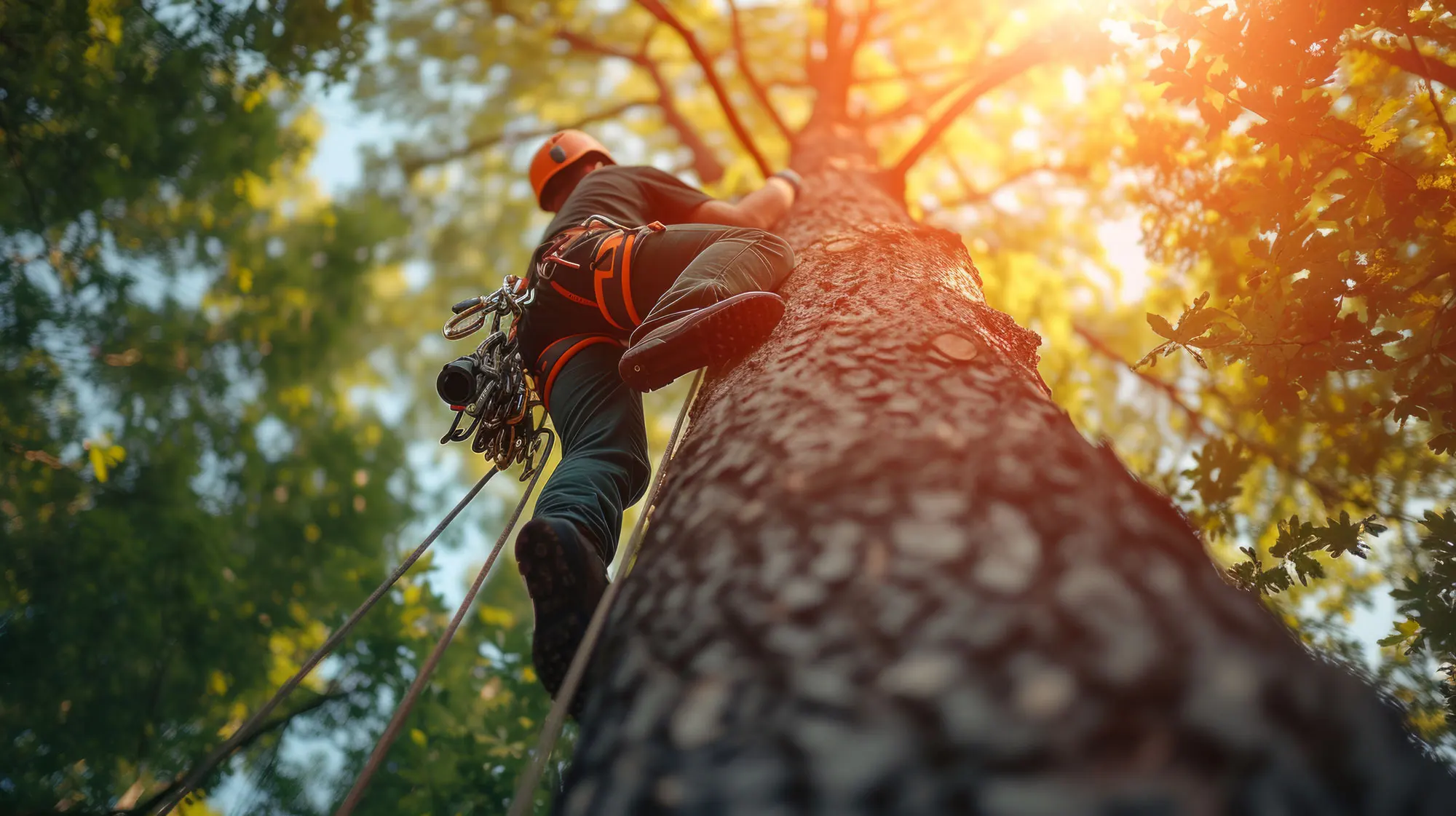 Arborist monitoring tree recovery